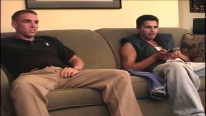 Two boyz spanking the monkey