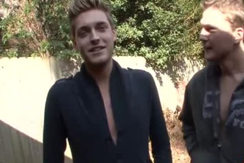 blonde Blue Eyed Hunk Is On His Knees Getting His delicious Face Creamed
