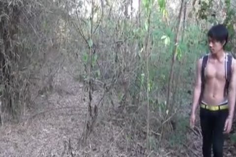 asian teens poke Outdoor