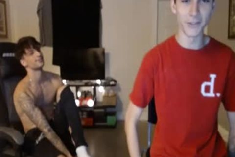 two fresh men Caressing Their cocks