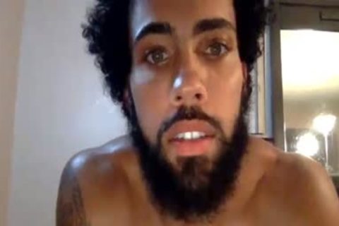 Bearded guy Showing His large penis