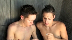 Boys-Smoking.com - Trimmed Evan next to Ryan fetish smoking
