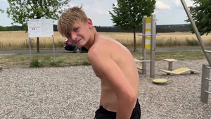 EastBoys.com: Muscle young twink POV massage in public