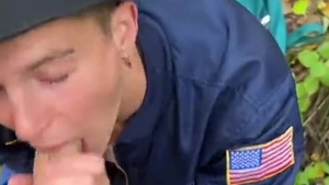 Caught A Forester stroking, banged A twink Hard And Finished All Over Him